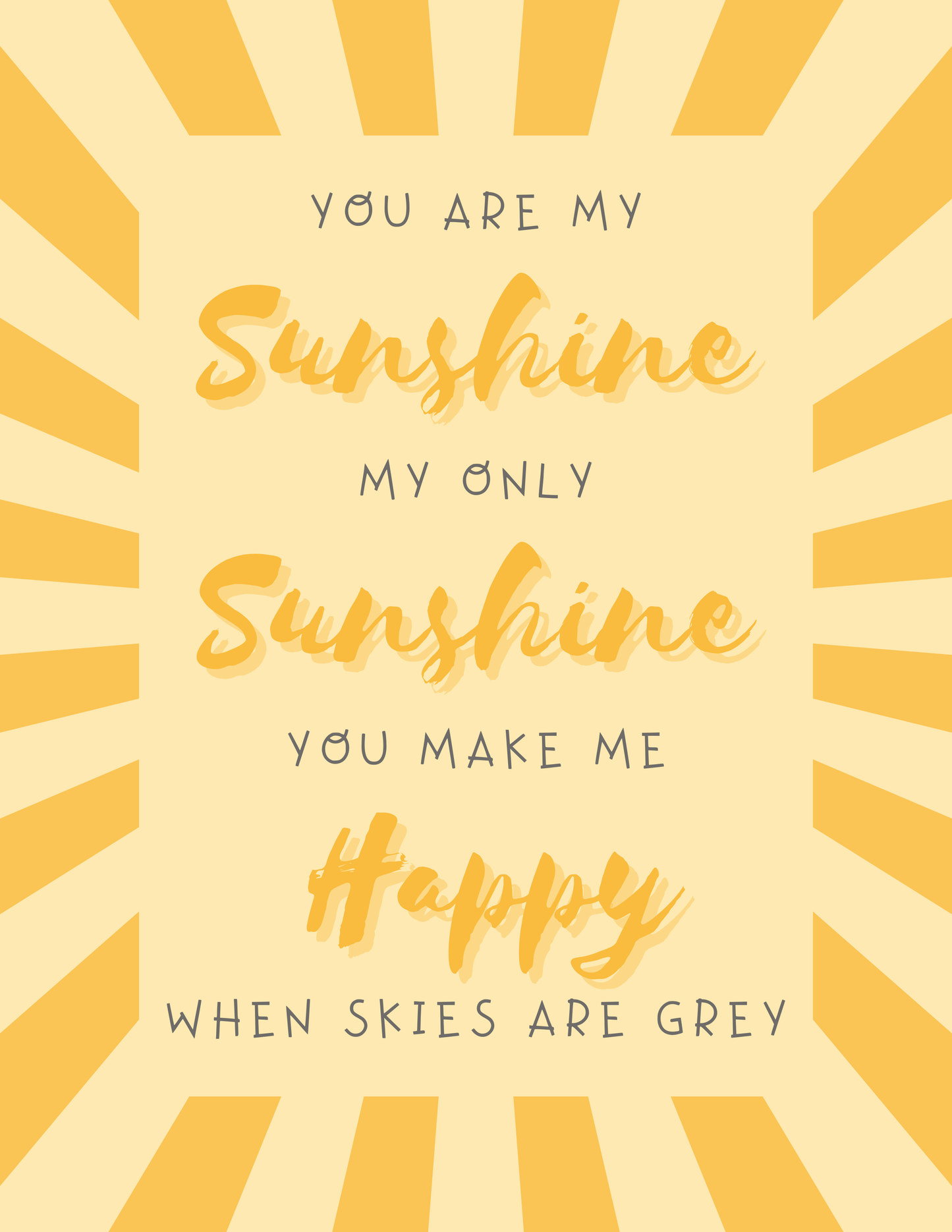 Set of Two-You Are My Sunshine